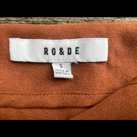 Rust Brown Bell Sleeve Boho RO&DE Top - Picture 3 of 6